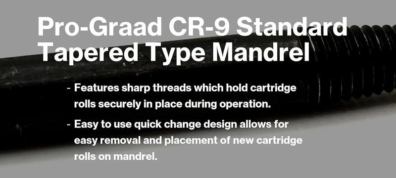 Pro-Grade CR-9 Standard Tapered Type Mandrels for Cartridge Rolls, 3-1/2” Overall Length, 1/4" x1-3/4” Shank x 1/8”x1” Pilot (Pack of 1) - Image 4